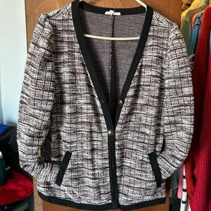 Maurices Black and White Textured Blazer